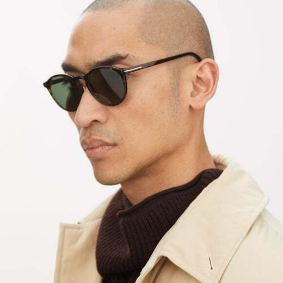 Tom Ford FT0904/S 52R AURELE BRAND NEW Sunglasses Havana Green Polarized Unisex - Picture 12 of 12